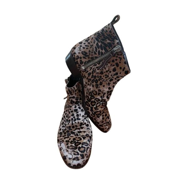Golden Goose Viand Leopard Pony Hair Double Zip Ankle Bootie Eu 40 US 10 - Picture 11 of 15